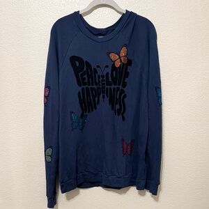 Lauren Moshi Peace Love Happiness Embellished Long Sleeve